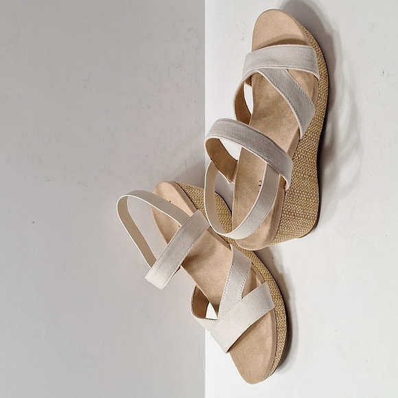 Life Stride NEW Soft System Danita Cream Platform Wedge Comfort Sandal Size 9 - Picture 9 of 10